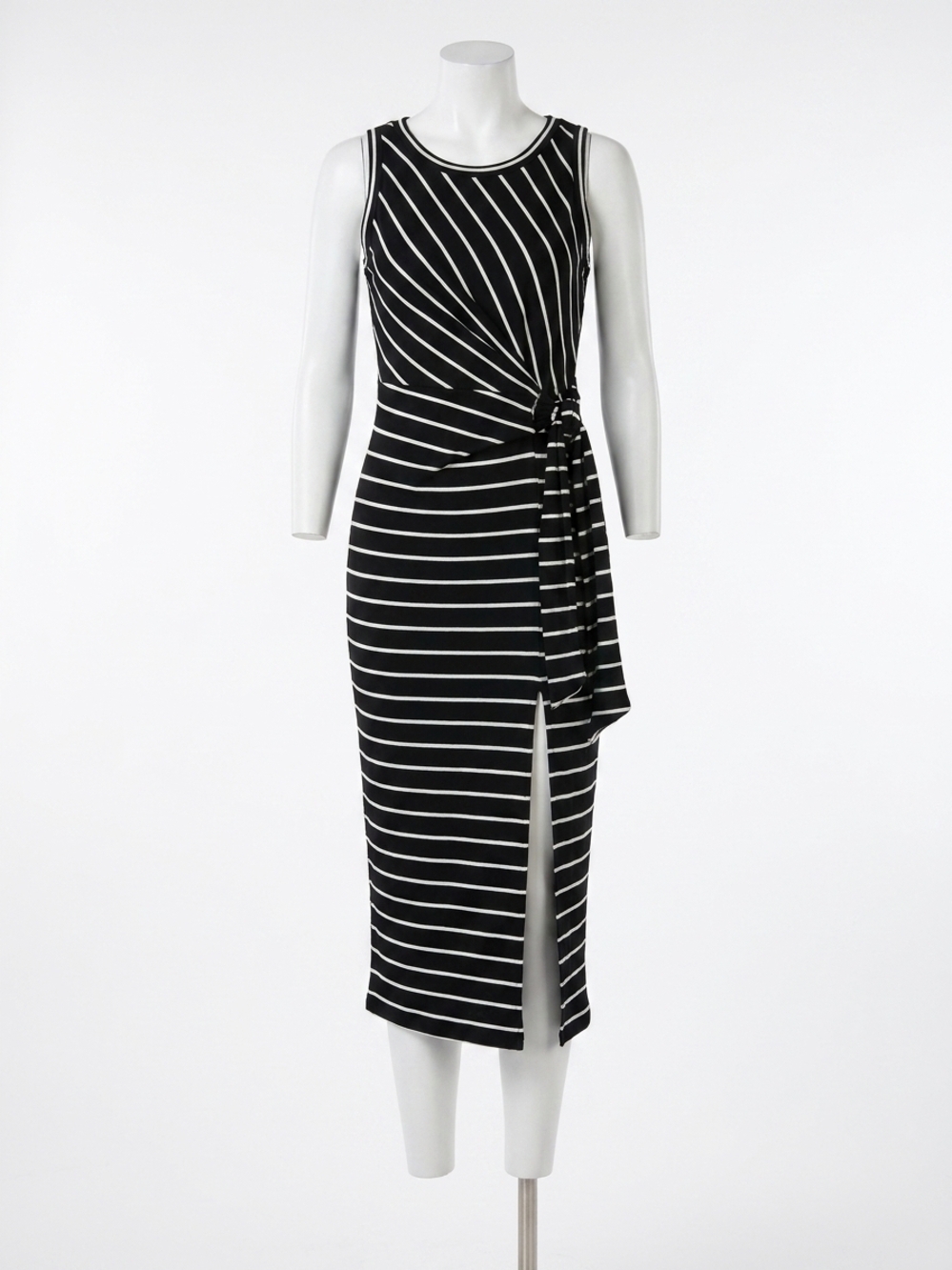 NEW FIFTEEN TWENTY maddie side-knot midi dress in black